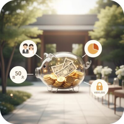 ゲスト50人の結婚式費用シミュレーション！自己負担を抑えるコツ アイキャッチ
