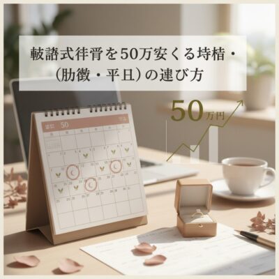 結婚式費用を安くする時期・お日柄（仏滅・平日）の選び方 アイキャッチ