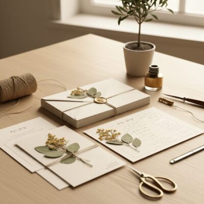 ペーパーアイテム（招待状・席次表）を手作りして結婚式費用を節約！ アイキャッチ