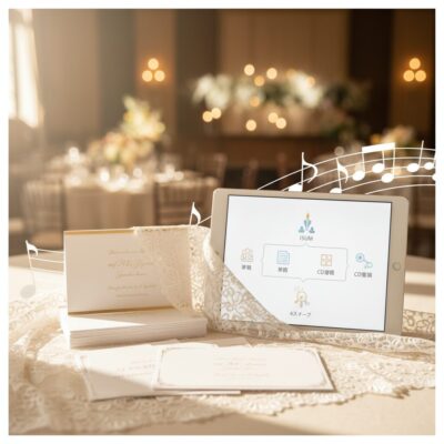 結婚式のBGMは著作権に注意！ISUM申請の手順と市販CDの準備 アイキャッチ
